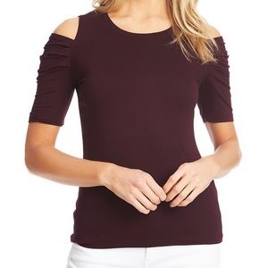 1. State Cold Shoulder top in Black **. Not maroon